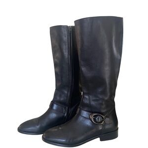 Coach Brynn Black Leather Knee High Riding Boots Women's Size 9.5B